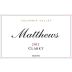 Matthews Winery Claret 2012 Front Label