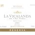 La Vicalanda Rioja Reserva Tempranillo 1999 Front Label
