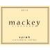 Mackey Vineyards Syrah 2010 Front Label