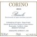 Giovanni Corino Barolo 2003 Front Label
