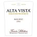 Alta Vista Terroir Selection Grande Reserve Malbec 2006 Front Label