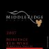 Middle Ridge Winery Meritage 2007 Front Label