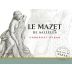 Domaine de Nizas Le Mazet Rouge 2010 Front Label