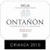 Bodegas Ontanon Crianza 2010 Front Label