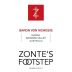 Zonte's Footstep Baron Von Nemesis Shiraz 2011 Front Label