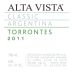 Alta Vista Classic Torrontes 2011 Front Label