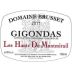 Domaine Brusset Gigondas Les Hauts de Montmirail 2011 Front Label