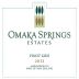 Omaka Springs Pinot Gris 2012 Front Label