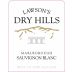 Lawson's Dry Hills Sauvignon Blanc 2012 Front Label