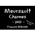 Domaine Francois Mikulski Mersault Les Charmes Premier Cru 2012 Front Label