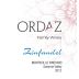 Ordaz Family Wines Montecillo Vineyard Zinfandel 2012 Front Label