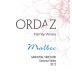 Ordaz Family Wines Sandoval Vineyard Malbec 2012 Front Label