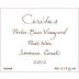 Ceritas Porter-Bass Vineyard Pinot Noir 2012 Front Label