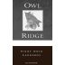 Owl Ridge Wines Pinot Noir 2012 Front Label