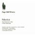 Page Mill Winery Merlot 2008 Front Label