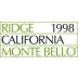 Ridge Monte Bello (375ML half-bottle) 1998 Front Label