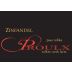 Proulx Wines Zinfandel 2009 Front Label