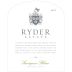 Ryder Estate Sauvignon Blanc 2012 Front Label