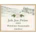 Joh. Jos. Prüm Wehlener Sonnenuhr Riesling Auslese 2001 Front Label