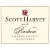 Scott Harvey J and S Reserve Barbera 2013 Front Label