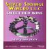 Silver Springs Winery Sweet Red 2009 Front Label