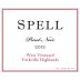 Spell Estate Weir Pinot Noir 2012 Front Label