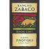 Rancho Zabaco Reserve Pinot Gris 2002 Front Label