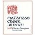Matanzas Creek Cabernet Sauvignon 2000 Front Label