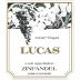 The Lucas Winery, CA ZinStar Zinfandel 2009 Front Label