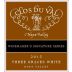 Clos du Val Winemaker's Signature Series Three Graces White Blend 2013 Front Label