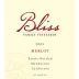 Bliss Merlot 2005 Front Label