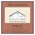 Tres Hermanas Vineyard & Winery Syrah 2009 Front Label
