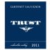 Trust Cellars Cabernet Sauvignon 2011 Front Label