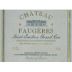 Chateau Faugeres 2001 Front Label