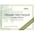 Alexander Valley Vineyards Chardonnay 2002 Front Label