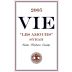 Vie Winery Les Amours Syrah 2005 Front Label