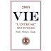 Vie Winery L Intruse Mourvedre 2005 Front Label