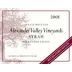 Alexander Valley Vineyards Syrah 2001 Front Label