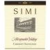 Simi Alexander Valley Cabernet Sauvignon 2001 Front Label
