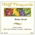 Wolff Vineyards Petite Sirah 2013 Front Label