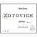 Zotovich Cellars Estate Viognier 2015 Front Label