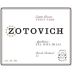 Zotovich Cellars Estate Pinot Noir 2013 Front Label