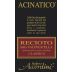 Stefano Accordini Acinatico Recioto della Valpolicella Classico 2008 Front Label