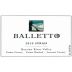 Balletto Winery Syrah 2010 Front Label