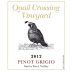 Costa de Oro Quail Crossing Vineyard Pinot Grigio 2012 Front Label