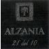 Alzania 21 del 10 2012 Front Label