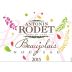 Antonin Rodet Beaujolais Nouveau 2015 Front Label