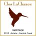 Clos LaChance Meritage 2010 Front Label