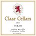 Claar Cellars White Bluffs Vineyard Syrah 2011 Front Label