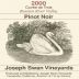 Joseph Swan Cuvee de Trois Pinot Noir 2000 Front Label
